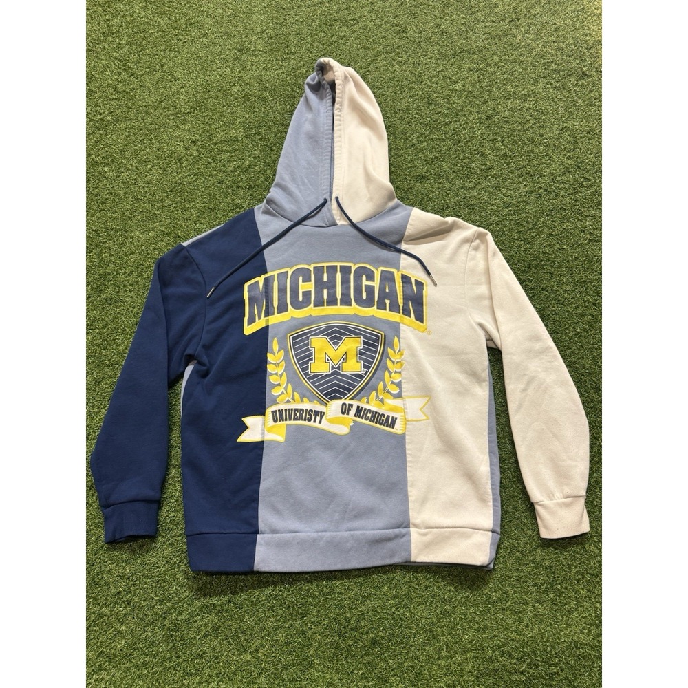 Vintage University Of Michigan Hoodie Medium Multicolor Hall Of Fame